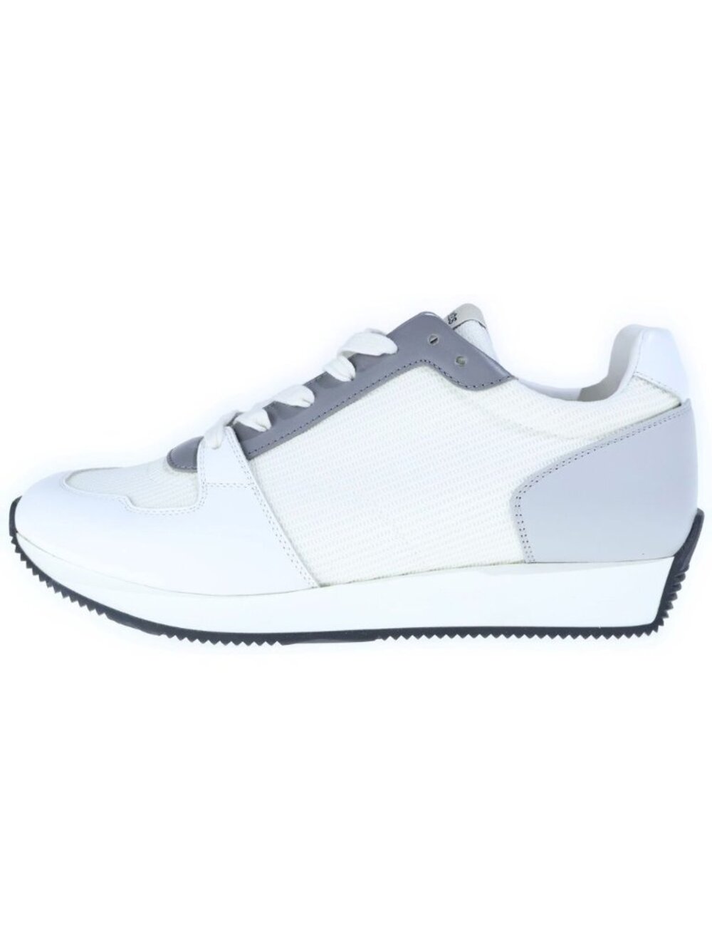 Hermes Escape Leather Paneled Low-Top Sneakers White Gray